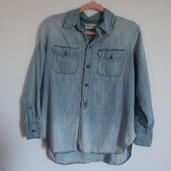 Madewell Tops - Madewell Chambray Button-Up Shirt - Size Small